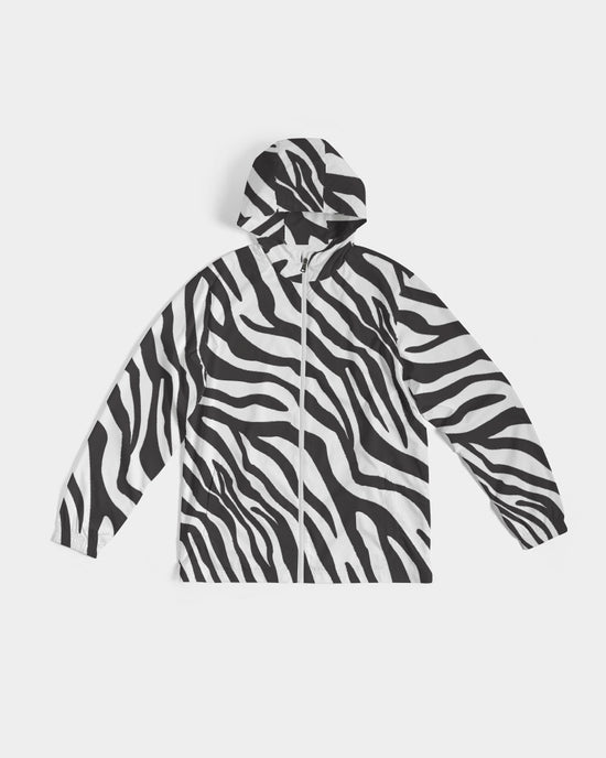 Zebra Print Men's Windbreaker