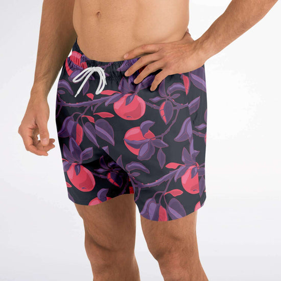 Fruit Tree Swim Shorts in Red/Charcoal