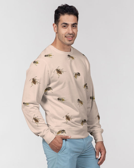 Wasps on Vanilla Cream French Terry Pullover Sweatshirt