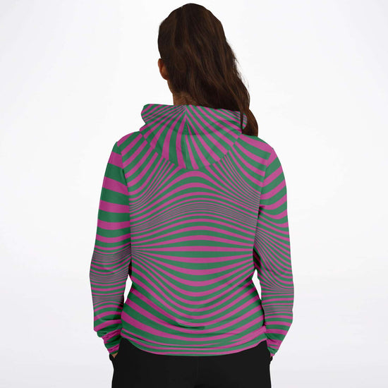 Fuchsia & Green Optical Unisex Hoodie