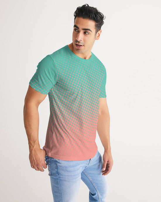 Green Peach Dots Men's Tee