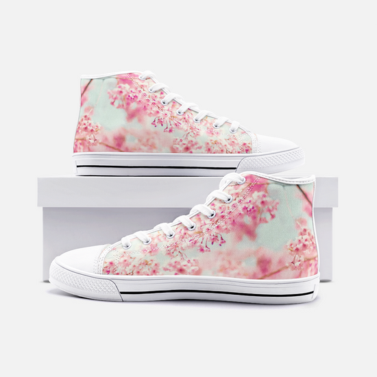 Load image into Gallery viewer, Cherry Blossom High Top Canvas Shoes
