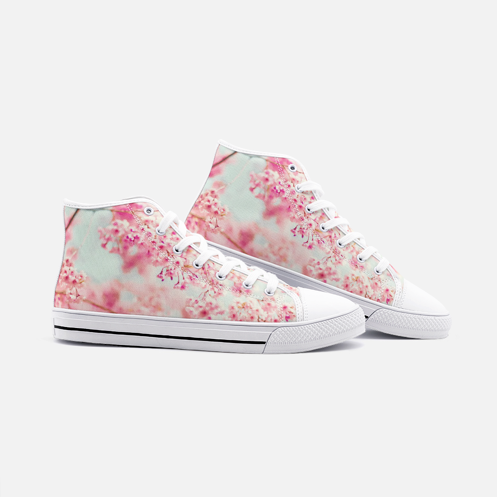 Load image into Gallery viewer, Cherry Blossom High Top Canvas Shoes
