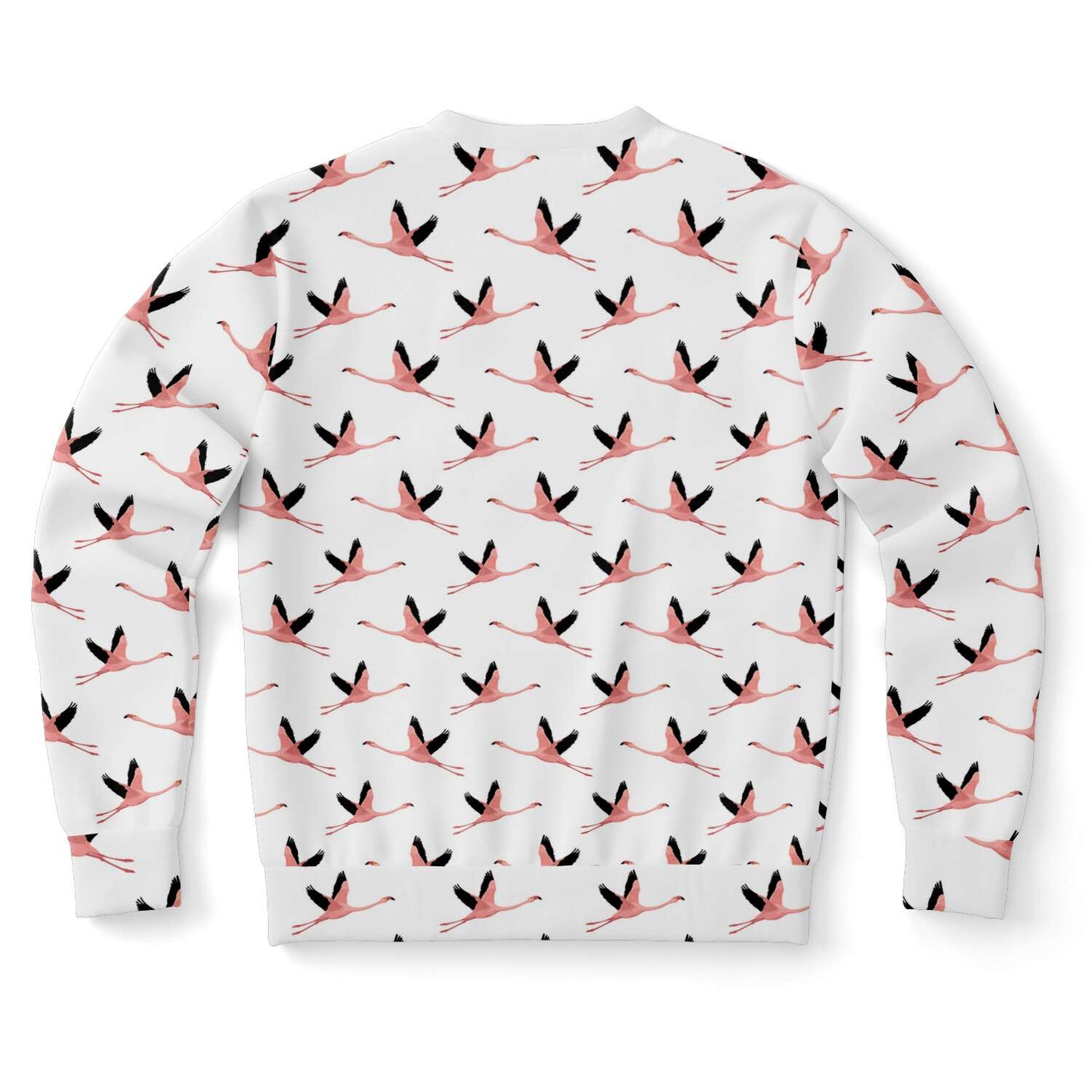 Flying Flamingos White Unisex Sweatshirt