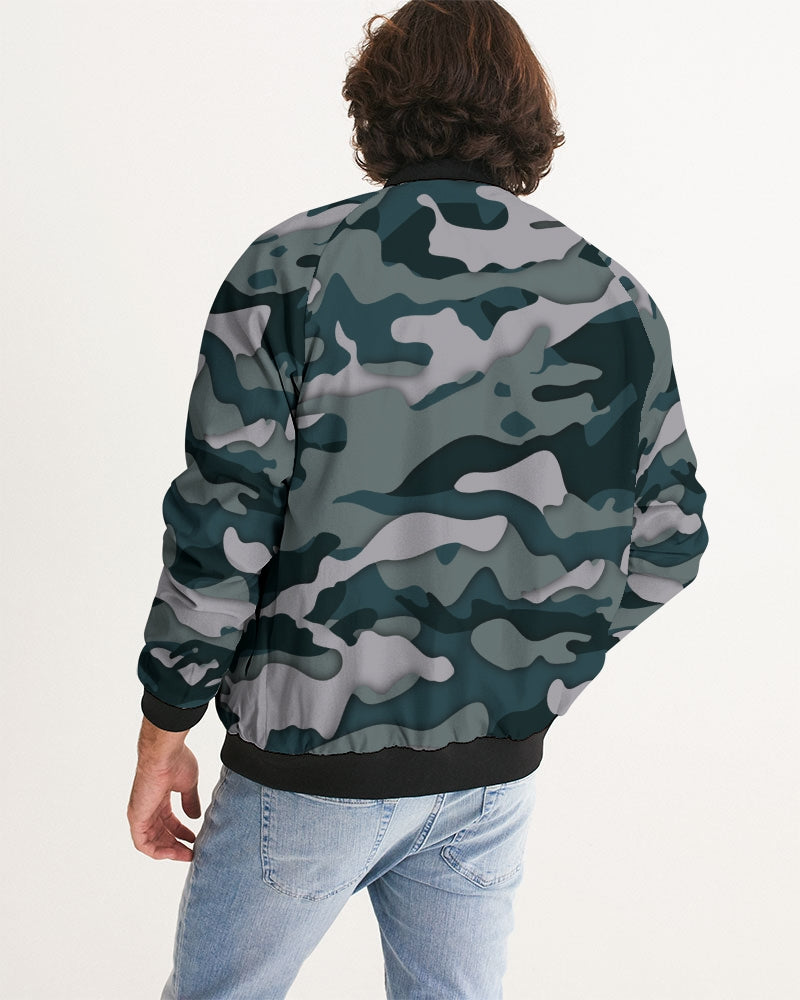 Load image into Gallery viewer, Green Camo Men&amp;#39;s Bomber Jacket
