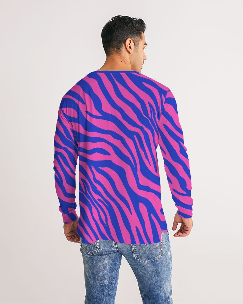 Electric Zebra Men's Long Sleeve T Shirt