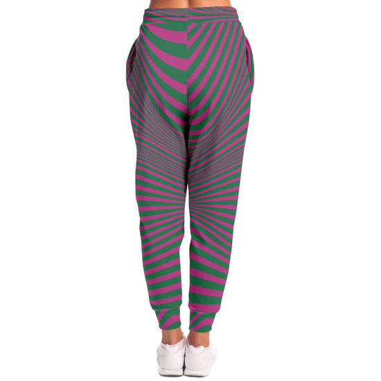 Fuchsia & Green Optical Unisex Fleece Joggers