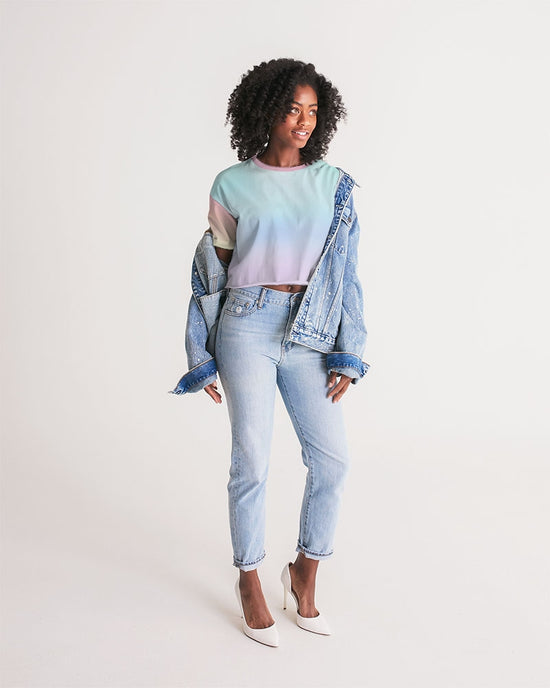 Soft Rainbow Lounge Cropped T Shirt