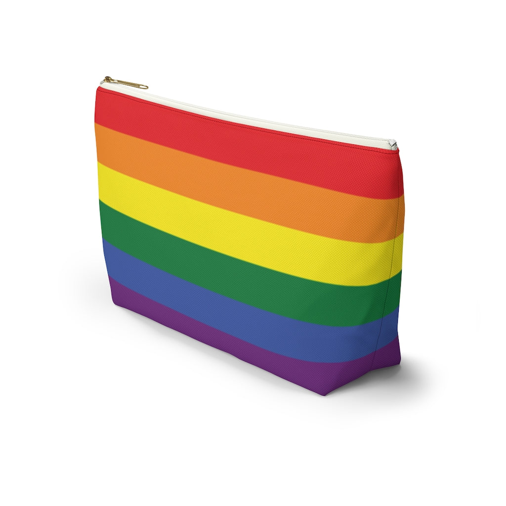 Personalized Rainbow Accessory Pouch w T-bottom