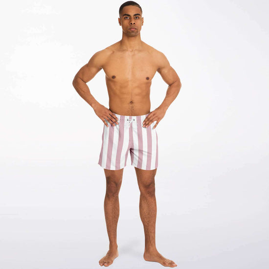 Blossom Pink Stripe Swim Shorts