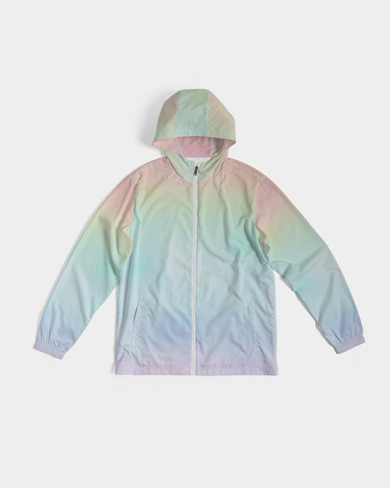 Soft Rainbow Hooded Windbreaker