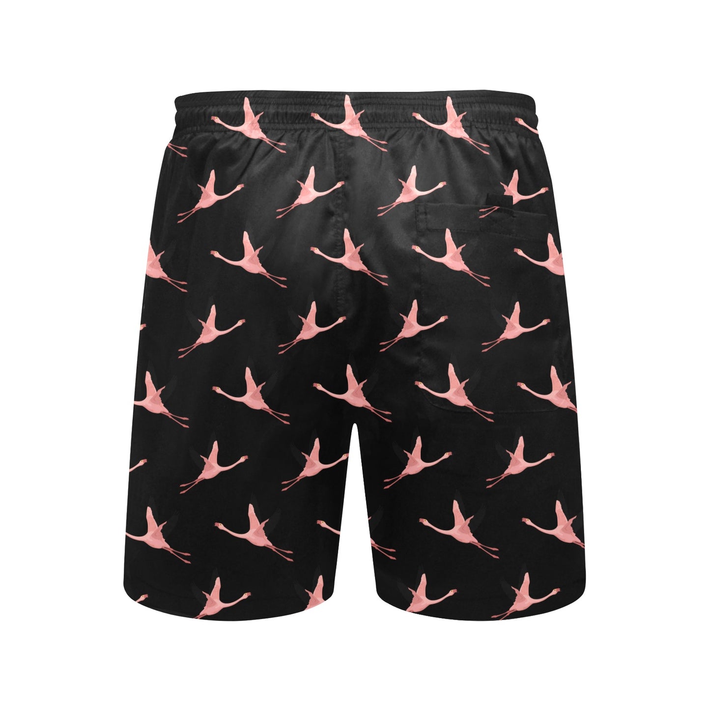 Load image into Gallery viewer, Flying Flamingos Black Board Shorts
