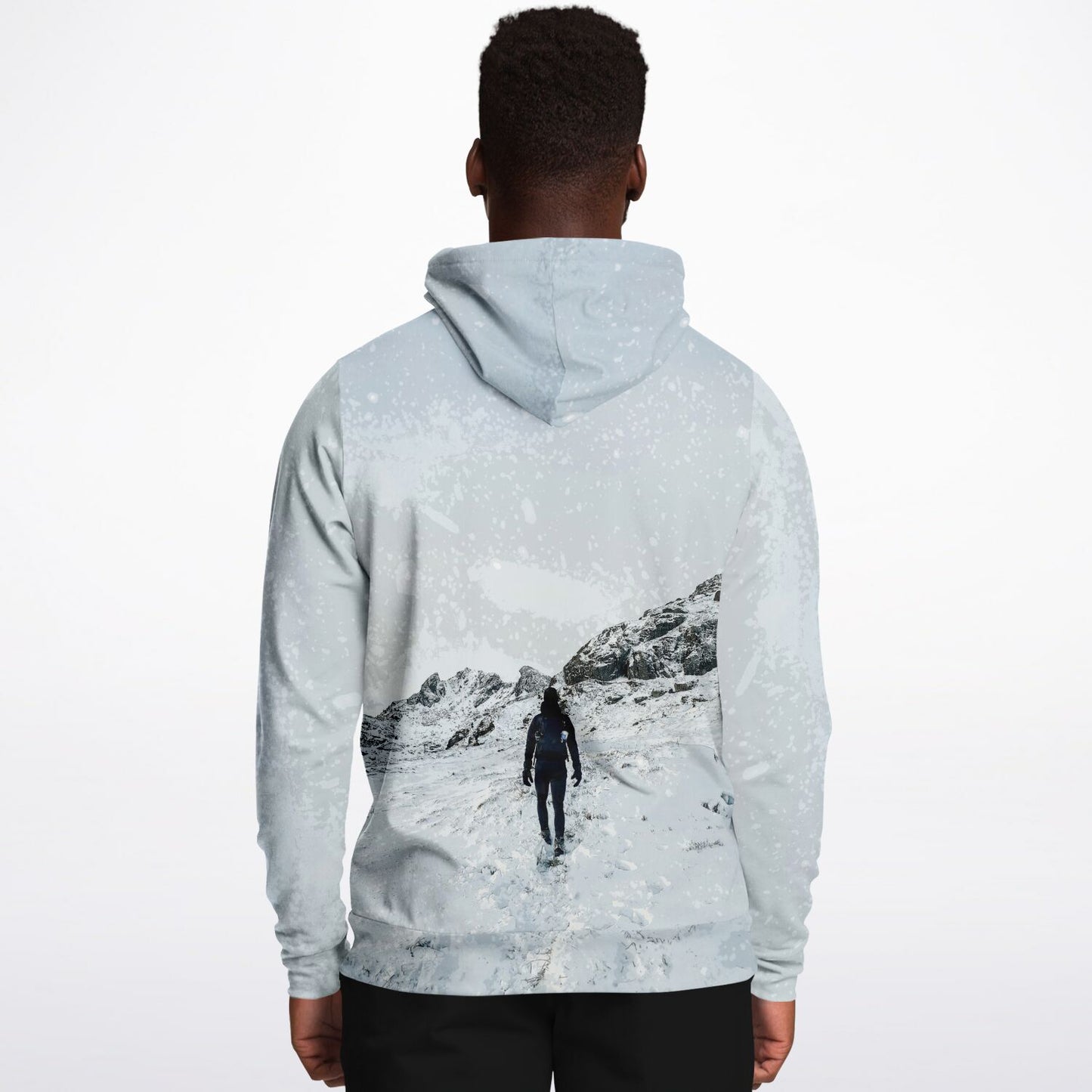 Snow Hiking Unisex Fleece Hoodie