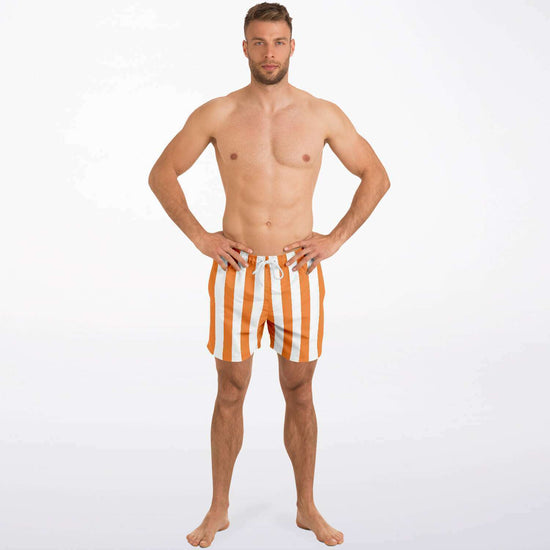 Orange Stripe Swim Shorts