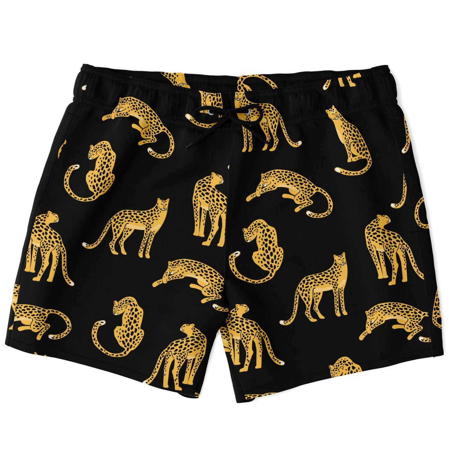 Black Leopard Swim Shorts
