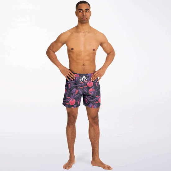 Fruit Tree Swim Shorts in Red/Charcoal