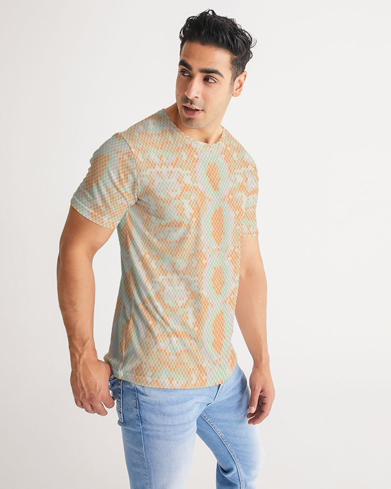 Green & Orange Snake Print Men's Tee