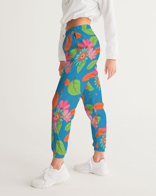 Tropical Flower Power Blue Lightweight Women's Track Pants