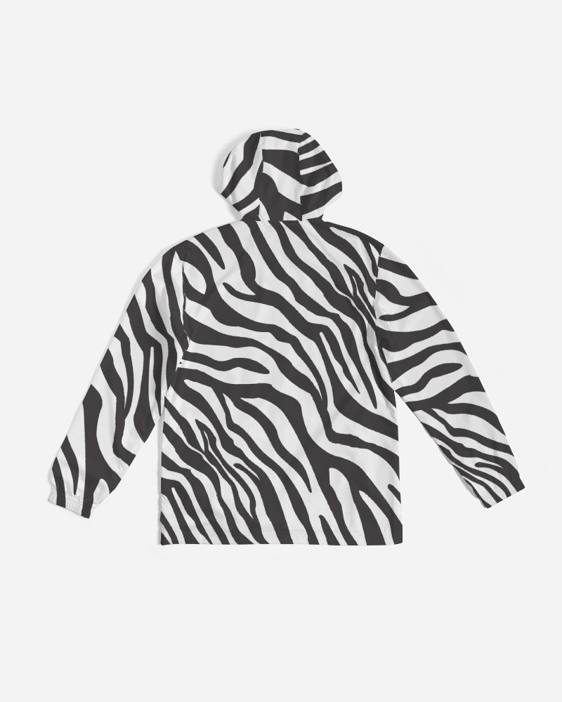 Zebra Print Men's Windbreaker