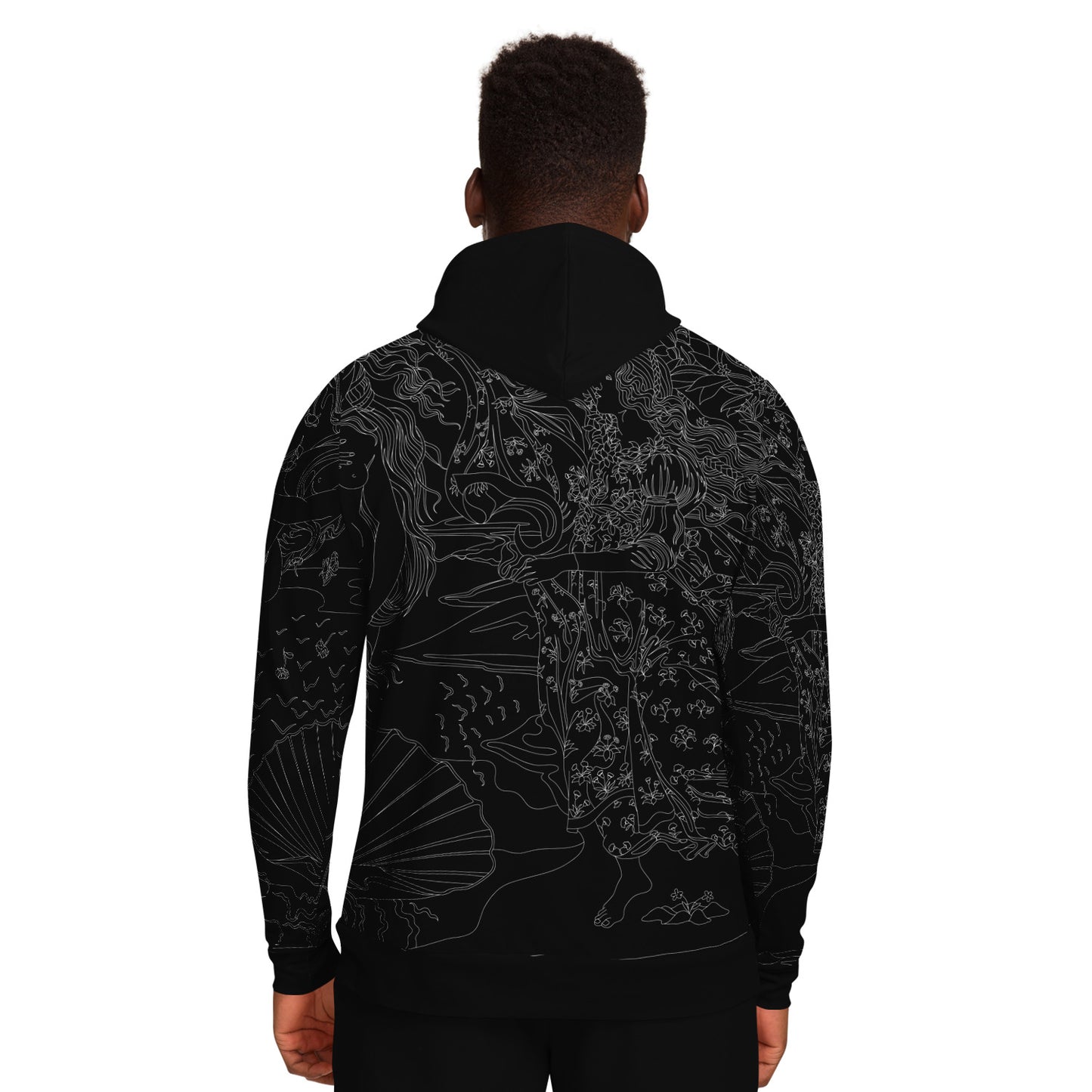 Birth of Venus Black Unisex Hoodie