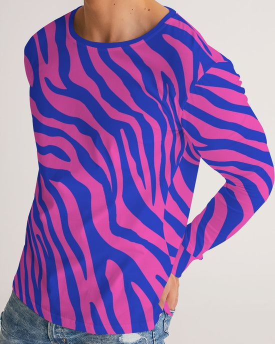 Electric Zebra Men's Long Sleeve T Shirt