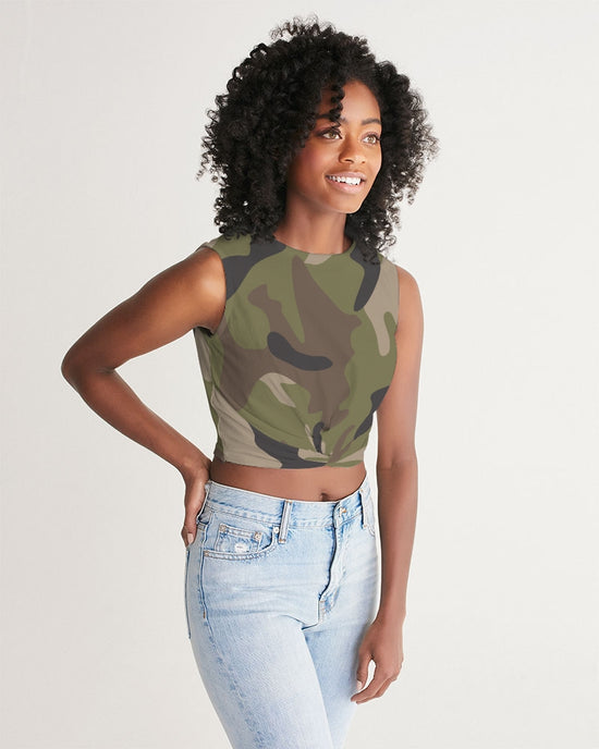 Woodland Camo Women's Twist-Front Tank