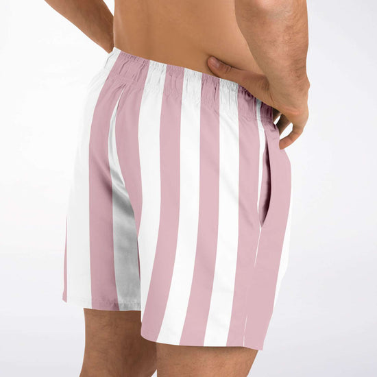 Blossom Pink Stripe Swim Shorts