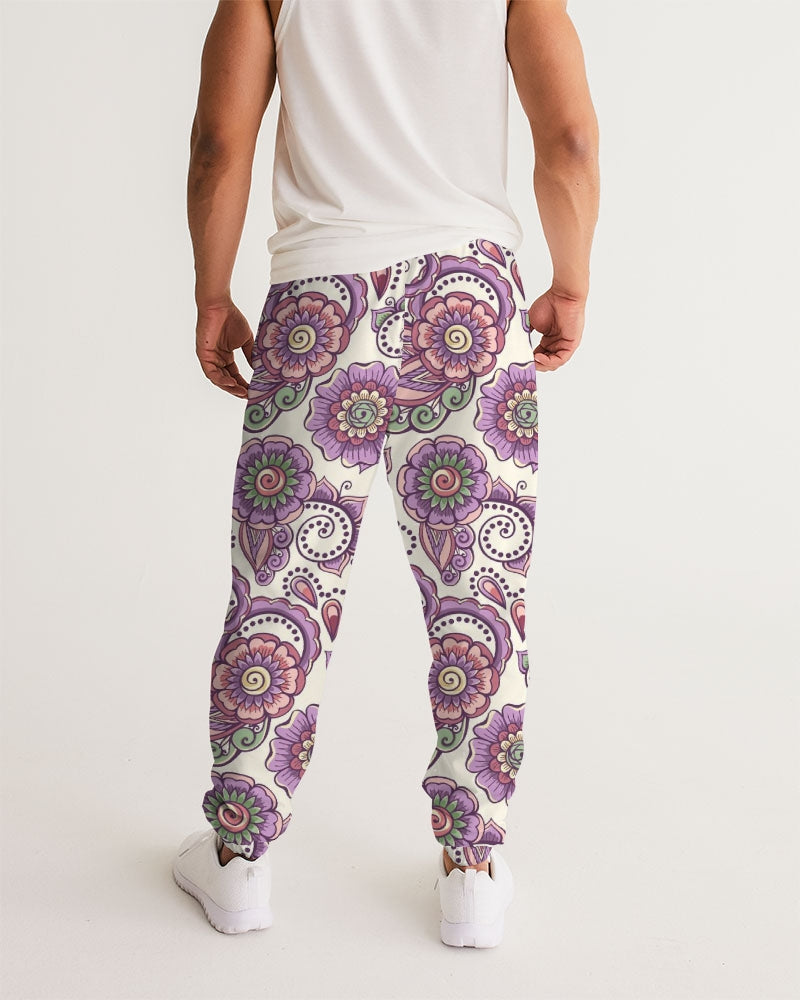 Purple Cream Paisley Men's Lightweight Track Pants