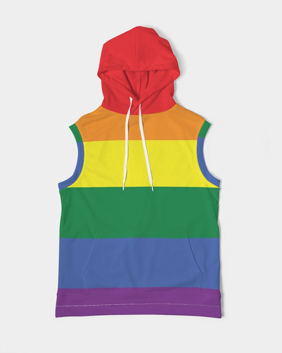 Rainbow Pride Premium Heavyweight Sleeveless Hoodie