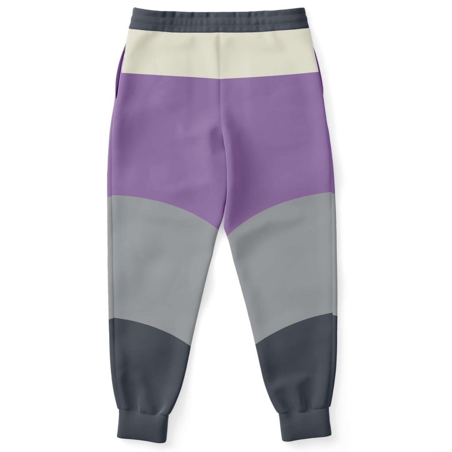 Purple Charcoal Gray Unisex Fleece Joggers