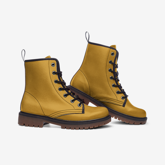 Mustard Lace Up Boots