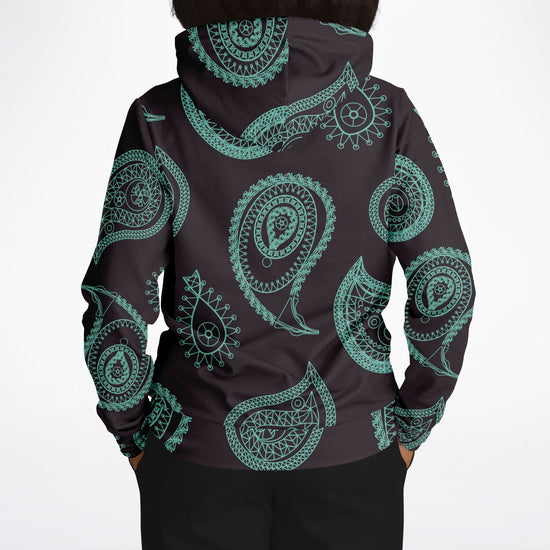 Mint Paisley Unisex Hoodie