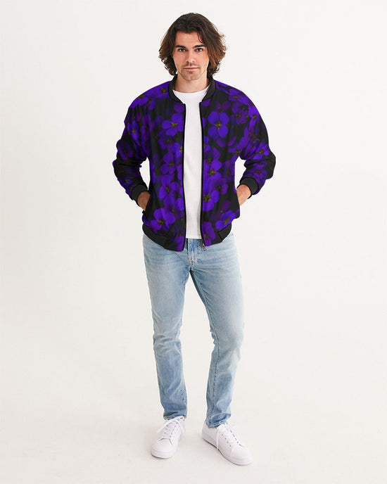 Midnight Purple Flower Men's Bomber Jacket – Harlow & Lloyd