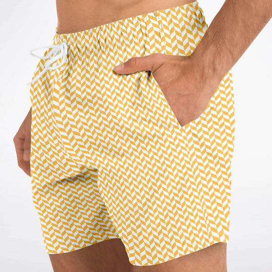 Mango Herringbone Swim Shorts