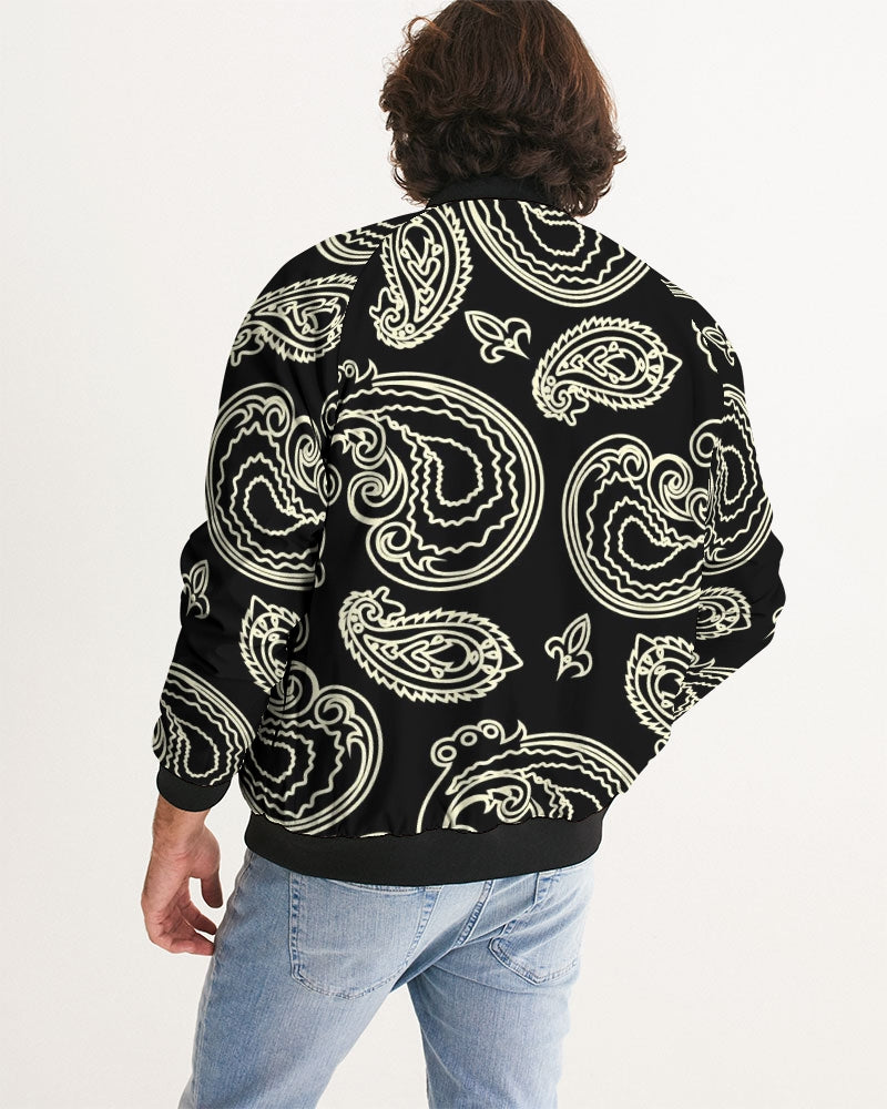 Black & Bone Paisley Men's Bomber Jacket