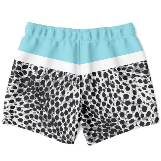 Baby Blue Leopard Swim Shorts