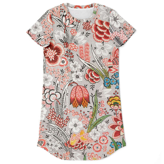 Load image into Gallery viewer, Blood Orange Floral T Shirt Dress
