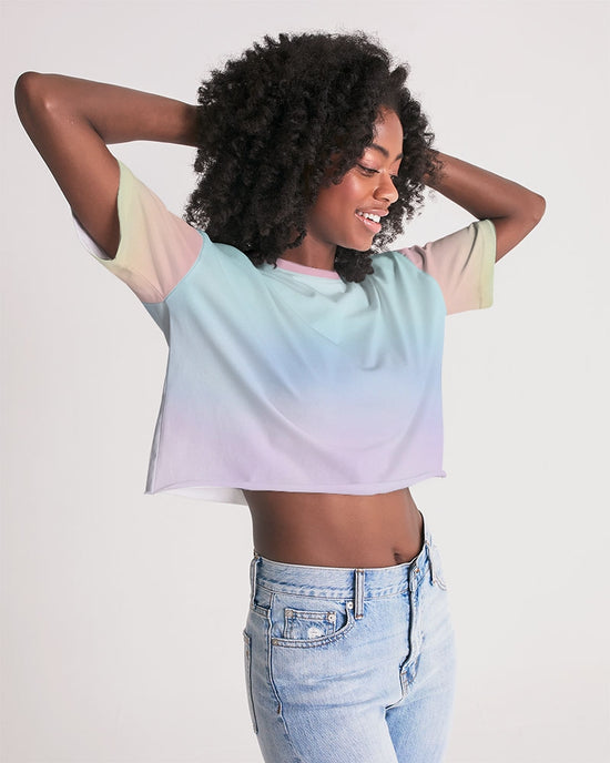 Soft Rainbow Lounge Cropped T Shirt