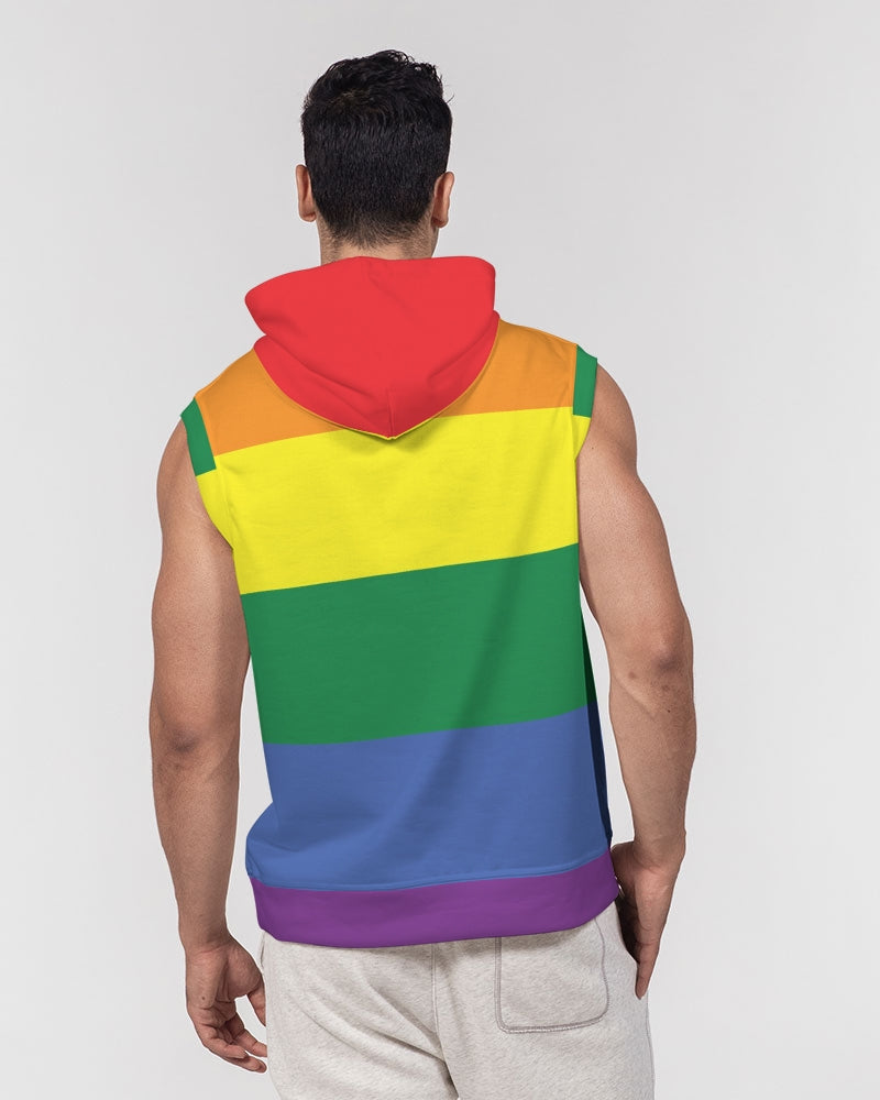 Rainbow Pride Premium Heavyweight Sleeveless Hoodie