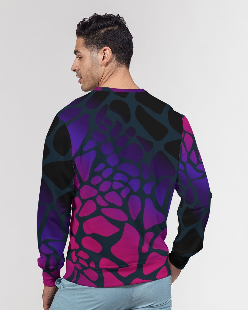 Raspberry Giraffe Men's French Terry Pullover Sweatshirt