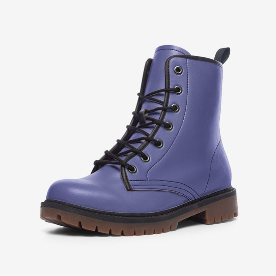 Blue Violet Lace Up Boots