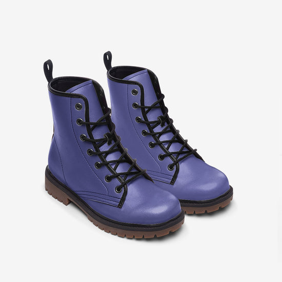 Blue Violet Lace Up Boots