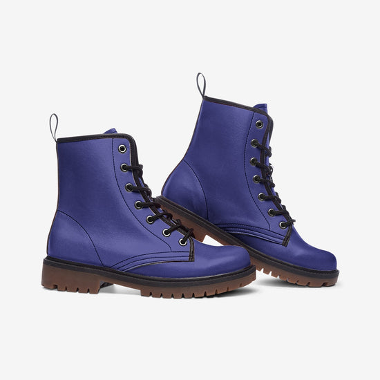 Blue Violet Lace Up Boots