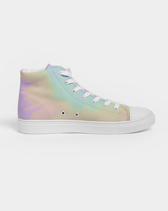 Lilac Mint Tie Dye Men's Hightop Canvas Shoe