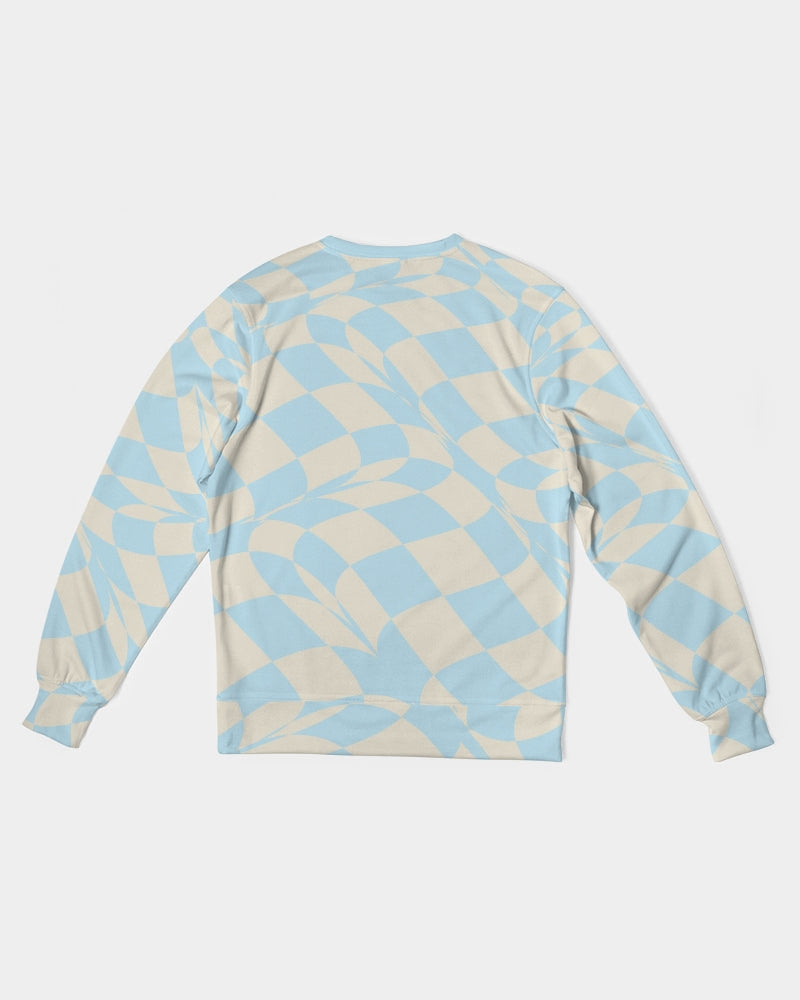 Blue & Vanilla Ripple Check French Terry Pullover Sweatshirt