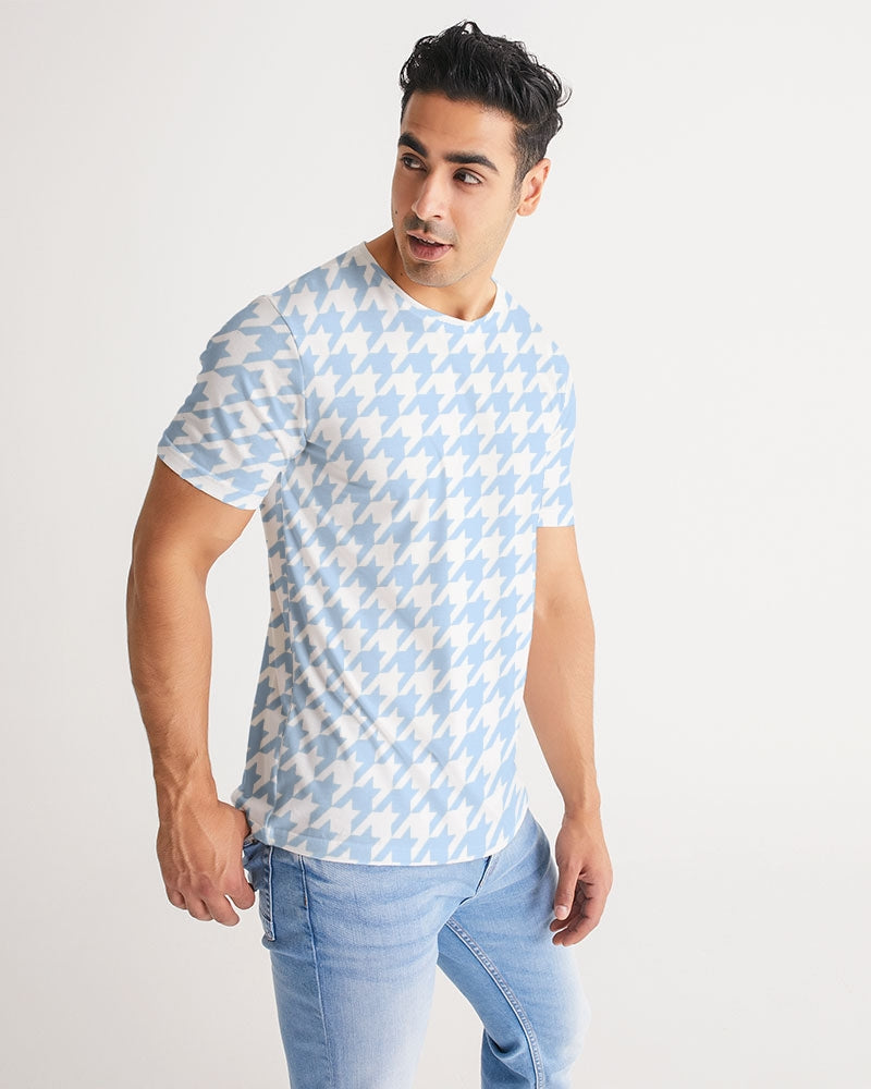 Baby Blue Large Houndstooth Men's Tee