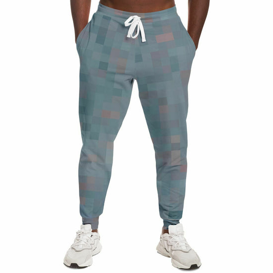 Slate Pixelated Unisex Fleece Joggers