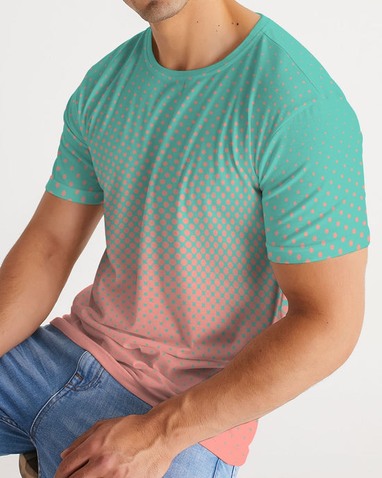 Green Peach Dots Men's Tee