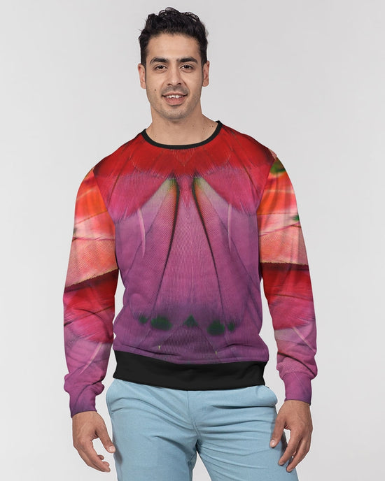 Feathered Grace Men's French Terry Pullover Sweatshirt