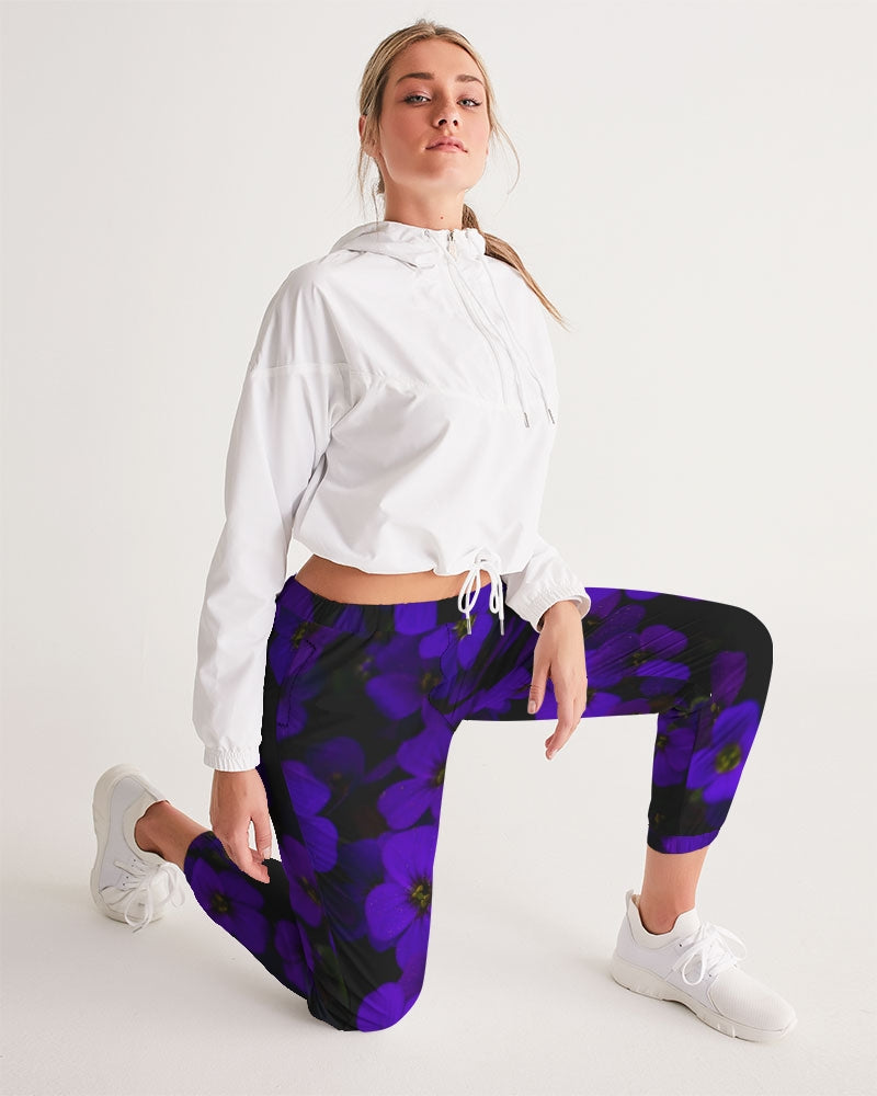 Midnight Purple Floral Lightweight Women's Track Pants
